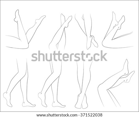 Woman Legs Crossed Stock Vectors & Vector Clip Art | Shutterstock