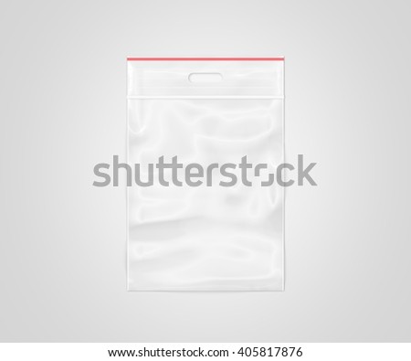 Download Plastic Transparent Zipper Bag Isolated 3 D Stock ...