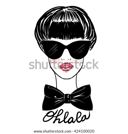 fashion illustration - sketch illustration of girl