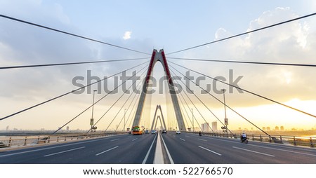 The Nhat Tan Bridge (Vietnam- Japan Friendship Bridge) is a cable-stayed bridge crossing the Red River in Hanoi, It forms part of a new six-lane highway linking Hanoi and Noi Bai International Airport