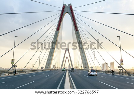 The Nhat Tan Bridge (Vietnam- Japan Friendship Bridge) is a cable-stayed bridge crossing the Red River in Hanoi, It forms part of a new six-lane highway linking Hanoi and Noi Bai International Airport