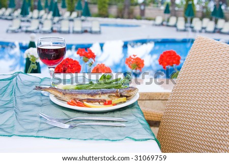 Catering Buffet Food Outdoor Luxury Restaurant Stock Photo 34039894