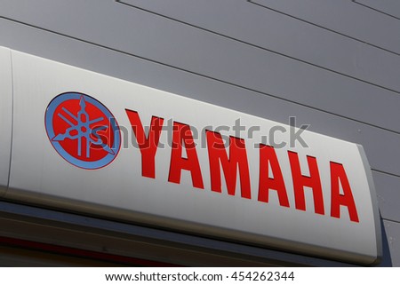 BRIE COMTE ROBERT, FRANCE - JULY 17, 2016: Yamaha sign in Brie Comte Robert, France.