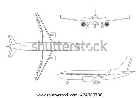 Airplane View Stock Vectors & Vector Clip Art | Shutterstock