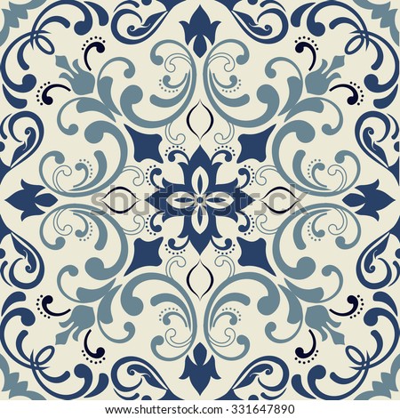 Seamless Colorful Victorian Pattern Tile Stock Vector (Royalty Free ...