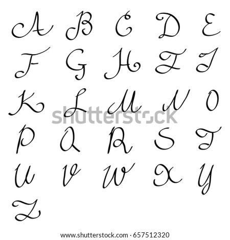 Curly Small Letters Stock Vector 63257872 - Shutterstock