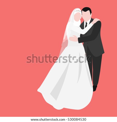 Muslimah Wedding Vector muslim wedding vector groom stock vector Muslimah Wedding Vector muslim wedding vector groom stock vector