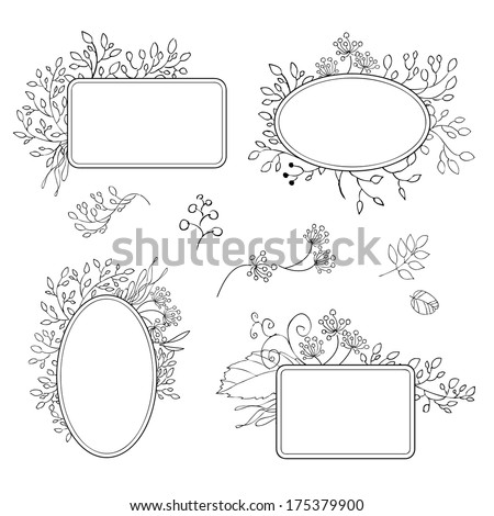 Vector Laurel Wreath Frame Hand Drawing Stock Vector 77238697 ...