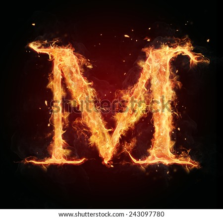 Fiery Letter M Font Stock Photos, Images, & Pictures | Shutterstock