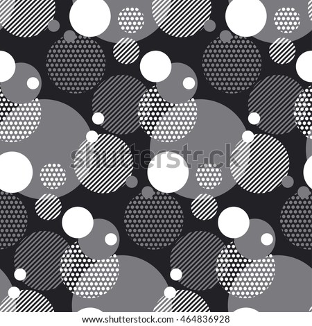 circle 80s vector Seamless Luxury Stock Dots Vector Pattern On Modern