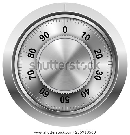 Chrome Safe Combination Lock Wheel Vector Stock Vector 256913560 ...