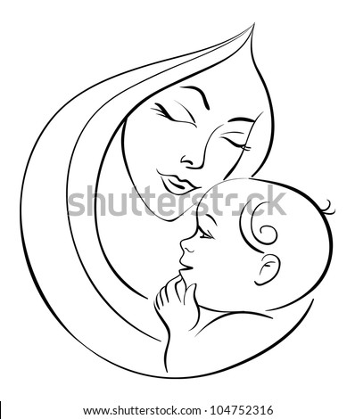 Mother Baby Stock Vector 104752316 - Shutterstock