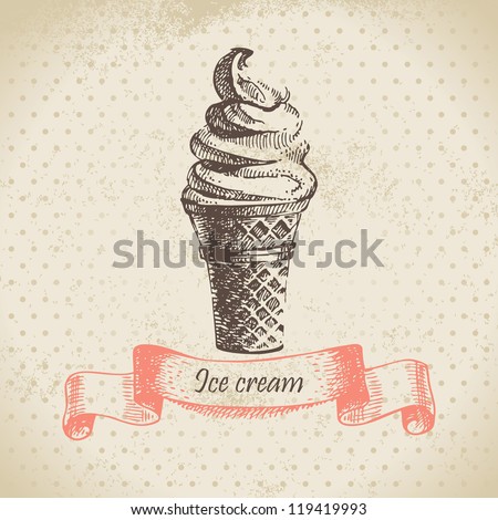 Ice Cream Drawing Stock Images, Royalty-Free Images & Vectors