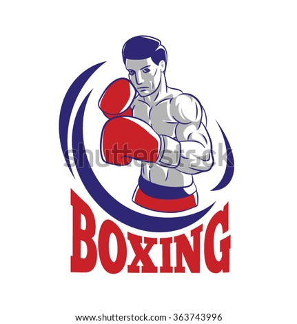 Boxer Vector Illustrationboxing Emblem Logo Stock Vector 363743996 ...