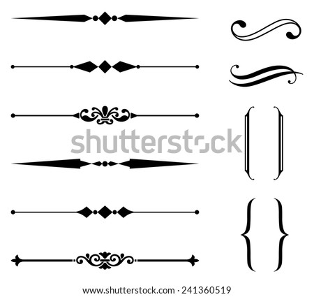 Download Rule Line Ornament Set Set Rule Stock Vector (Royalty Free ...