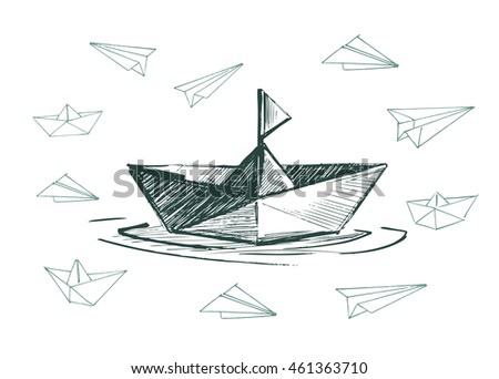 Paper Boat Stock Images, Royalty-Free Images & Vectors | Shutterstock