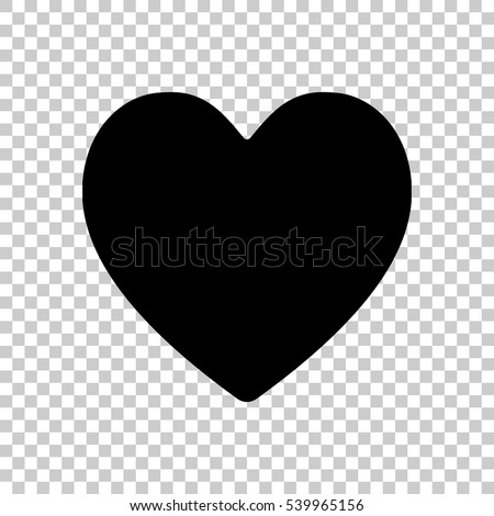 Simple Heart Icon Black Icon On Lager-vektor 539965156 - Shutterstock
