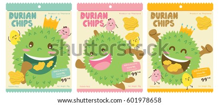 Cute Durian Vector Packaging Design / Mascot Vector Design