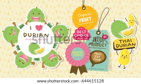 Cute Durian Vector 10