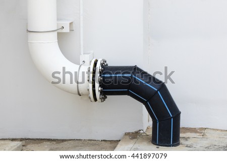 Connection Steel Pipe Black HDP Epipe Stock Photo (Royalty Free