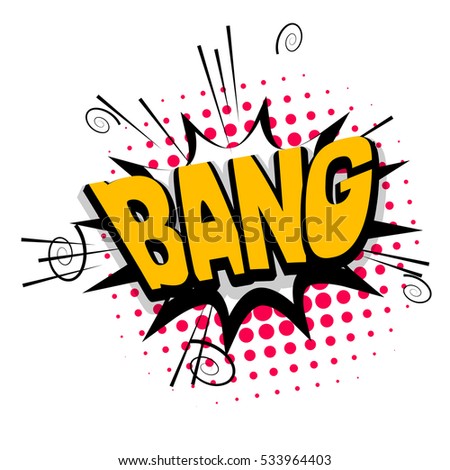 Lettering Bang Knock Comic Text Sound Stock Vector 533964403 - Shutterstock