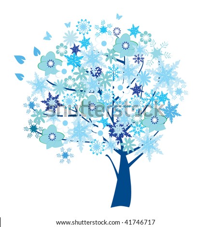 abstract vector winter tree design beautiful winter tree snowflakes leaves vector stock vector 117331456 abstract vector winter tree design beautiful winter tree snowflakes leaves vector stock vector 117331456