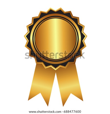 Gold Award Ribbons Stock Vector 17981662 - Shutterstock