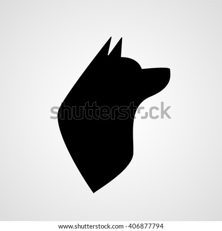Dog Love Wolf Love Dog Face Stock Vector 406877761 - Shutterstock