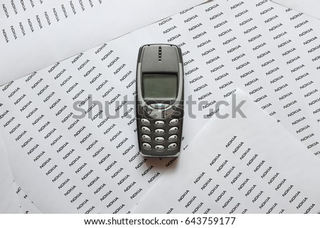 Prague, Czech Republic - May 20: the old Nokia 3310 on May 20, 2017 in Prague, Czech Republic.