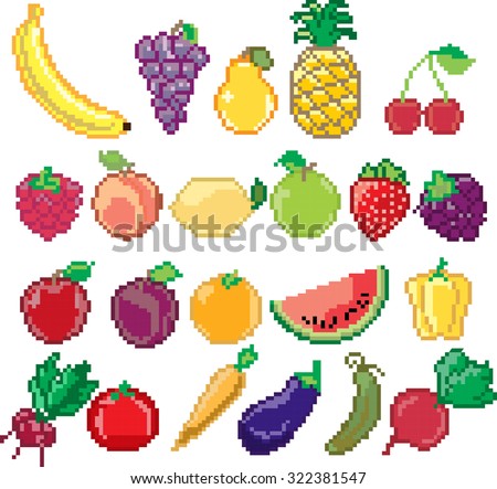 Pixel Fruit Stock Images, Royalty-Free Images & Vectors | Shutterstock