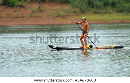 Stand Up Paddle Boarding on the Cam Son lake - Bac Giang, Viet Nam 2016