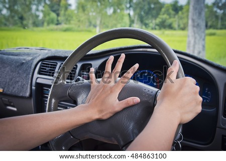 Image result for photos of someone pressing a car horn