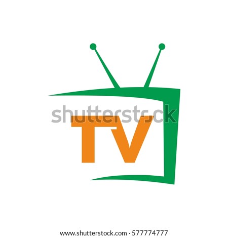tv icon logo design