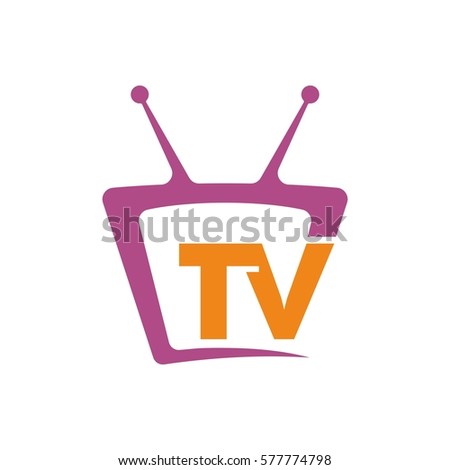 tv icon logo design