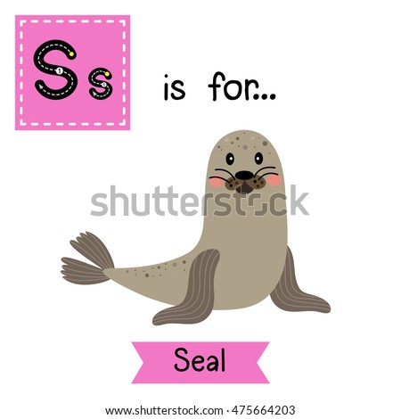 seal lion sea tracing letter alphabet vocabulary zoo learning children english cute kids shutterstock