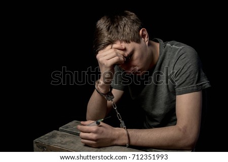 Teenager After Being Arrested Stock Photo 712351993 - Shutterstock