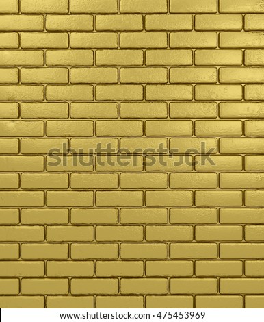 Gold Brick Wall Texture Background 3 D Stock Illustration 475453969