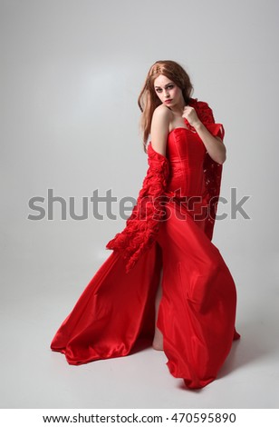 Beautiful Young Lady Wearing Red Rose Stock Photo 62187850 - Shutterstock
