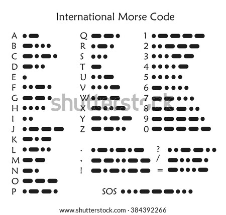 International Morse Code Vector Stock Vector 384392266 - Shutterstock