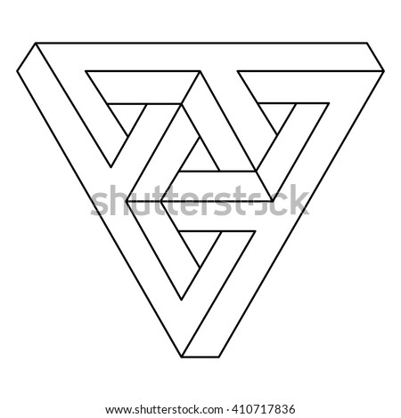 Impossible Shape Optical Illusion Vector Stock Vector 410717836 ...