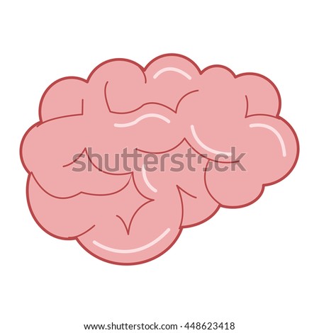 Illustration Human Brain Profile Cartoon Stock Vector 78256660