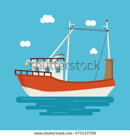Fishboat Cartoon Caricature Stock Vector 104073533 - Shutterstock