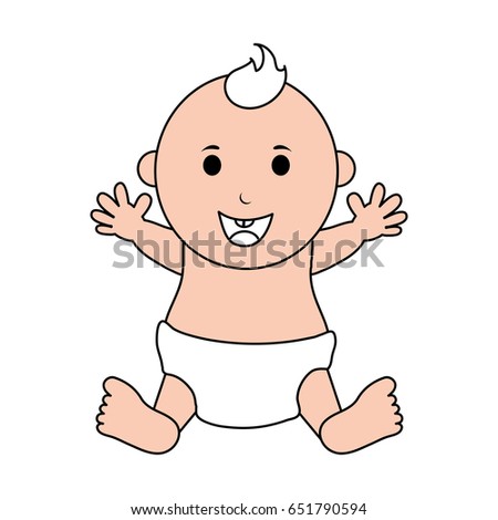Baby Boy Cartoon Stock Vector 137557544 - Shutterstock