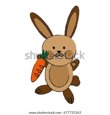 Funny Carrot Cartoon Holding Rabbit Stock Images, Royalty-Free Images