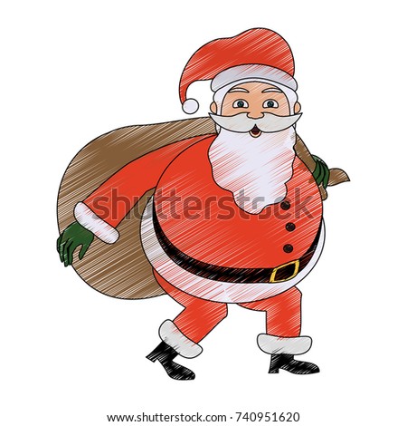 Santa Claus Holding Machine Gun Banner Stock Vector 493241395