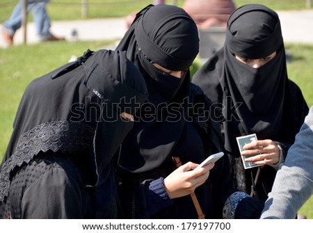 istanbul turkey october 08 muslim veiled stock photo istanbul turkey october 08 muslim veiled stock photo
