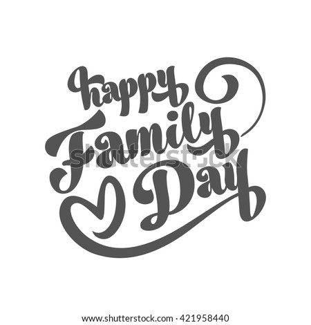 Happy Family Day Vector Illustration Happy Stock Vector 