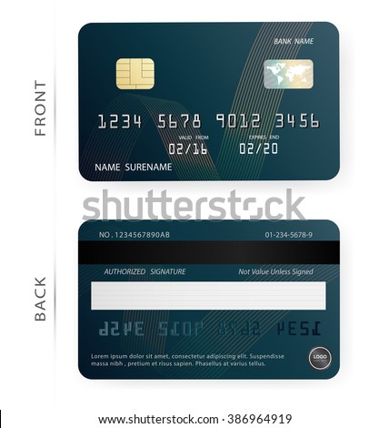credit card design template
