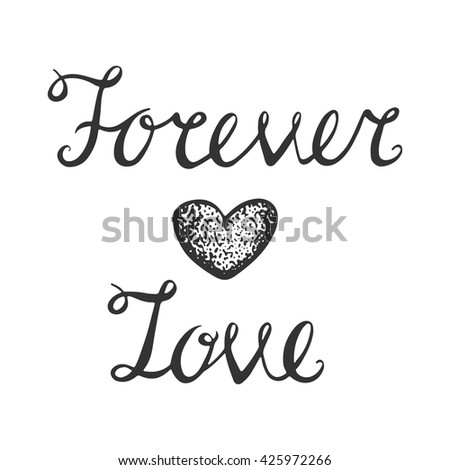 Download Forever Love Vector Calligraphy Hand Lettering Vectores En ...