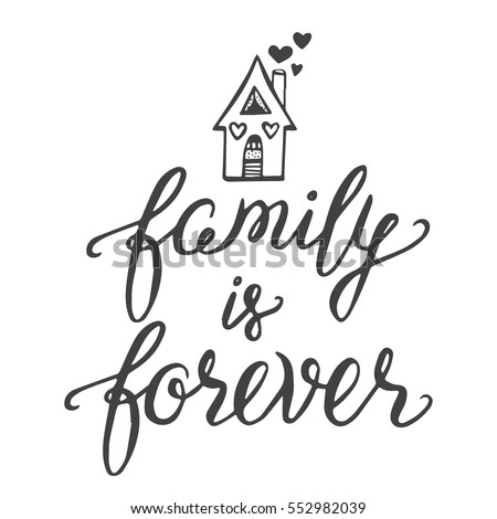 Download Vector Calligraphy Family Forever Hand Brush Stock Vector (Royalty Free) 552982039 - Shutterstock